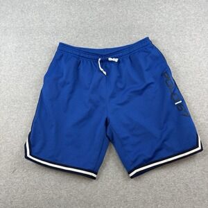 Polo Ralph Lauren Blue Side Stripe Blue Mesh Casual Gym Basketball Shorts Mens L